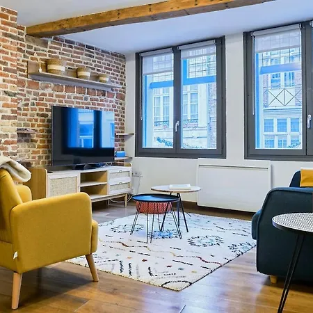 Duplex Rue Royale, Rooftop, Balneo 里尔